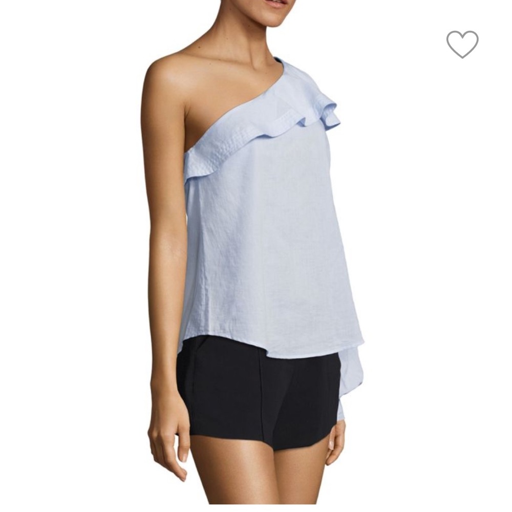 A.L.C.
Brielle Ruffled One-Shoulder Cotton Top - Picture 4 of 9